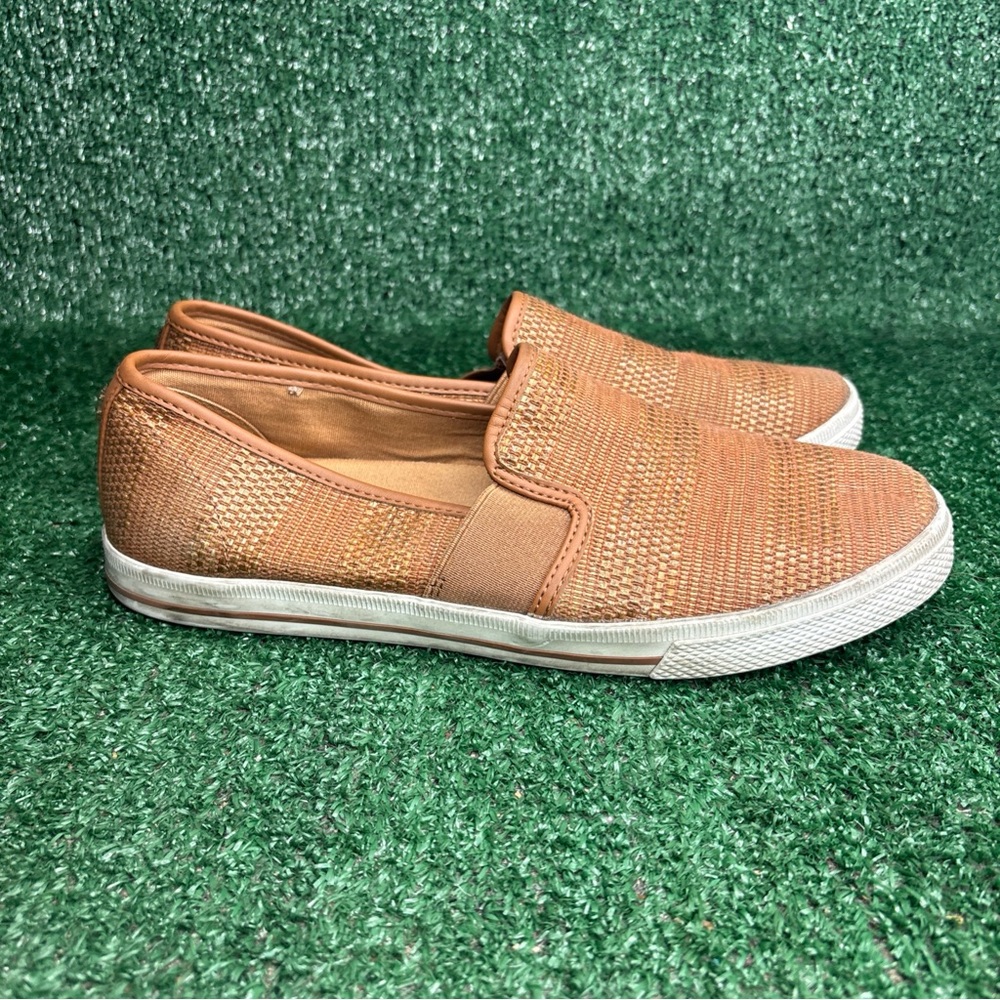 Lauren‎ Ralph Lauren Shoes Womens 10 B Jinny Casual Sneakers Brown Cotton